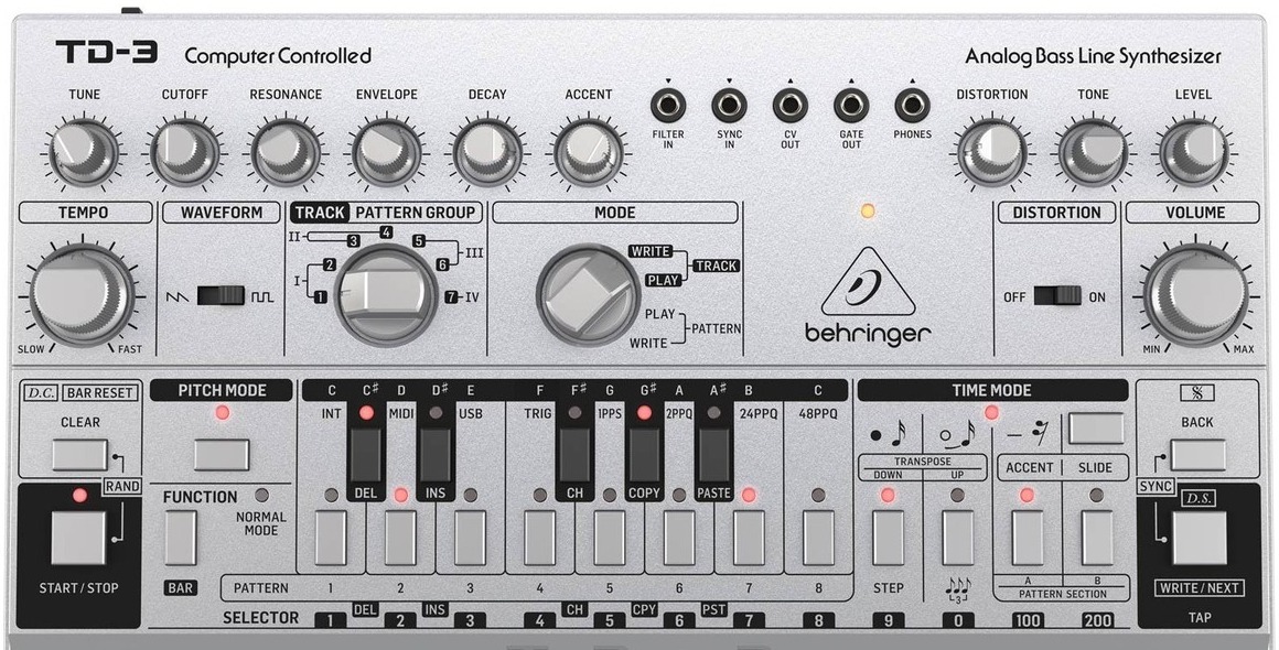 Behringer TD-3 panel